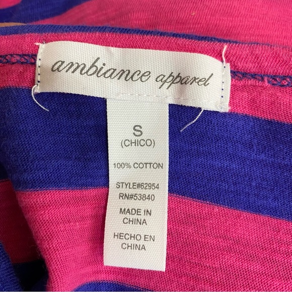 Ambiance Apparel Purple and Pink Fitted Long Sleeve Tee - Picture 4 of 6